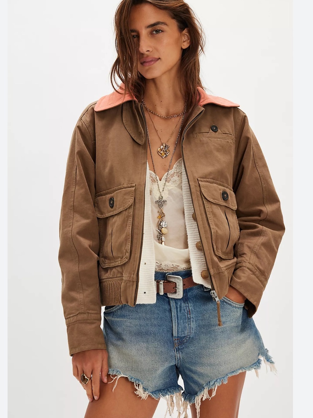 NWT FREE PEOPLE HARLEY UTILITY JACKET